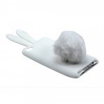 Wholesale iPod Touch 4 3D Bunny Case with Stand Up Tail  (White)